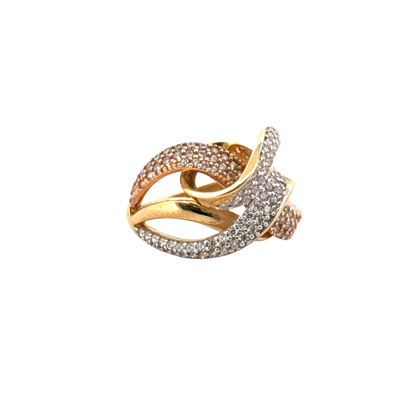 Anello a intreccio in oro 18 Kt
