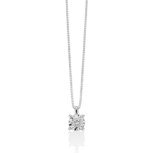Collier Miluna in oro bianco con diamante