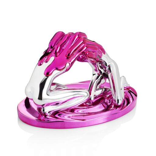 Scultura Abbraccio “Pop” Fucsia Ottaviani