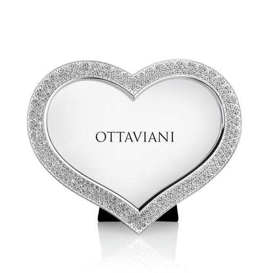 Portafoto con strass"cuore"cm.16,6x20,1